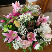 Pink Lily Basket